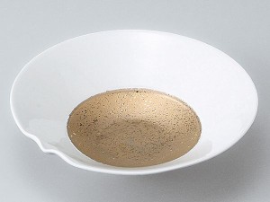 和食器 中鉢/ 金彩片口平鉢 /陶器 業務用 家庭用 Medium Sized Bowl