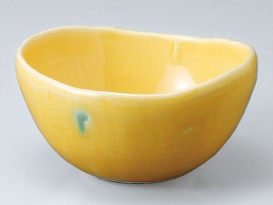 和食器 小鉢 小付/ 黄輝楕円小鉢（大） /珍味鉢 陶器 業務用 家庭用 Small sized Bowl