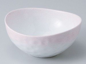 和食器 小鉢 小付/ ピンク吹楕円中鉢 /珍味鉢 陶器 業務用 家庭用 Small sized Bowl