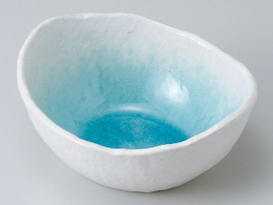 和食器 中鉢/ 白流水まゆ型小鉢（中） /陶器 業務用 家庭用 Medium Sized Bowl