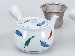 土瓶 どびん 急須 業務用 家庭用/ 錦からし絵小急須（U） /お茶 日本茶 緑茶 ほうじ茶 玄米茶 業務用 公民館