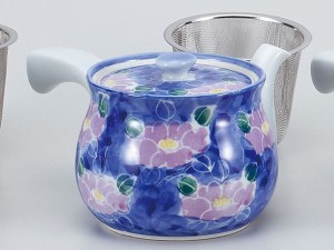 土瓶 どびん 急須 業務用 家庭用/ 紫花大急須（アミ付） /お茶 日本茶 緑茶 ほうじ茶 玄米茶 業務用 公民館