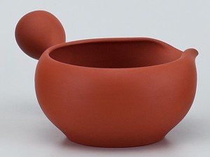 常滑 急須/ 昭龍作朱泥マット無地湯ざまし /お茶 日本茶 陶器 高級