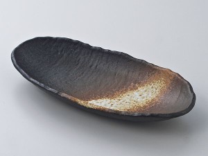 和食器 中鉢/ 黒備前舟型小鉢 /陶器 業務用 家庭用 Medium Sized Bowl