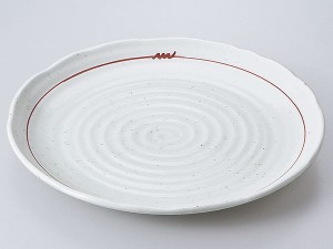 和食器 盛り込み皿/ 赤結び8.0皿 /大皿 盛り皿 大皿料理 業務用 Serving Plate