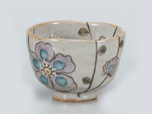 湯呑 いっぷく碗/ 花つなぎ一服碗紫 /日本茶 抹茶 お茶を愉しむ 陶器