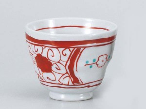 湯呑 いっぷく碗/ 赤絵万暦ゆとり碗 /日本茶 抹茶 お茶を愉しむ 陶器