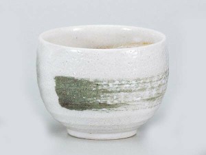 湯呑 いっぷく碗/ 刷毛目一福碗（白） /日本茶 抹茶 お茶を愉しむ 陶器