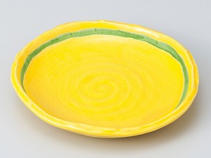 和食器 和皿 小皿 大皿 中皿/ 黄釉6.0多用皿 /おしゃれ 陶器 業務用 家庭用 Japanese Plate