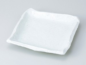 和食器 和皿 小皿 大皿 中皿/ 白釉19cm正角皿 /おしゃれ 陶器 業務用 家庭用 Japanese Plate