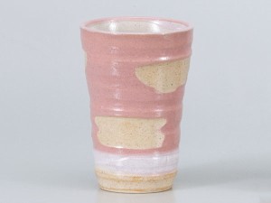 酒器 フリーカップ/ ピンク ソギ ビール /ビール 日本酒 ノンアルコール 業務用 家庭用 ギフト プレゼント 贈り物 cup without handle