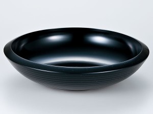 越前漆器/ 9.0 千筋鉄鉢 黒 /和食器