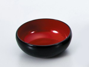 越前漆器/ 丸小鉢 黒内朱 /和食器