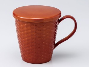 コーヒー カップ コップ会津漆器/ レンジカゴメ蓋付マグカップキャラメル /和食器