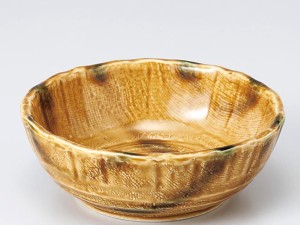 和食器 小鉢 小付/  黄交趾花型4.0鉢 /珍味鉢 陶器 業務用 家庭用 Small sized Bowl