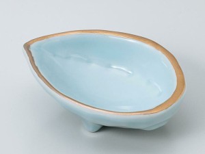 和食器 小付 珍味 小鉢/ 青磁渕金アワビ小付 /陶器 業務用 家庭用 Small Appetizer Bowl