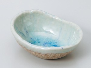 和食器 小付 珍味 小鉢/ 岩清水楕円小付 /陶器 業務用 家庭用 Small Appetizer Bowl