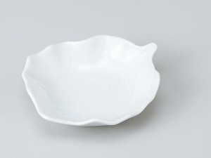 和食器 小付 珍味 小鉢/ 木ノ葉 白 小皿 /陶器 業務用 家庭用 Small Appetizer Bowl