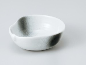 和食器 小付 珍味 小鉢/ 白黒吹ひさご型鉢 /陶器 業務用 家庭用 Small Appetizer Bowl