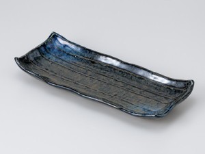 和食器 さんま皿/ オ−ロラ波型さんま皿 /長皿 30cm以上 業務用 Plate for Pacific Saury