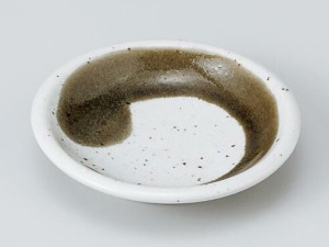 和食器 小皿 おしゃれ/ 白志野織部流し3.0玉皿 /陶器 業務用 家庭用 small plate