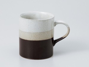 マグカップ おしゃれ/ ぬりわけ（茶）土物軽量マグ /業務用 家庭用 コーヒー カフェ ギフト プレゼント 贈り物