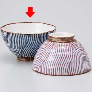茶碗/ まがり十草茶碗 青 /業務用 家庭用 Rice bowl