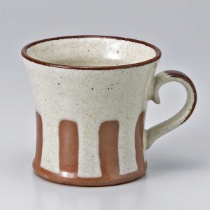 マグカップ 陶器 白色/ キネ型十草マグホワイト /コーヒー ホットミルク ココア 贈り物 プレゼント