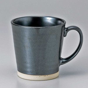 軽量マグカップ 陶器 ブラック/ 楽釉黒 軽量マグ /コーヒー ホットミルク ココア 贈り物 プレゼント