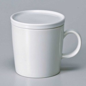 マグカップ シンプル ホワイト/ ミルクマグ蓋付 /コーヒー ホットミルク ココア 贈り物 プレゼント