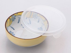 レンジパック 食器 蓋付き フタ付き 小鉢 ボウル/ ノンラップ小鉢 黄彩華 /保存 鉢 うつわ 漬物 作り置き 常備菜 日本製 和食器 おしゃれ