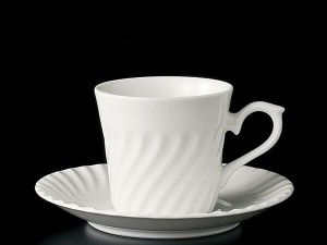 コーヒーカップ ソーサー/ 595 コーヒーカップ＆ソーサー /碗皿 業務用 ホテル レストラン ホワイト シンプル