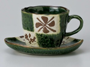 コーヒーカップ ソーサー/ 織部市松コーヒーカップ＆ソーサー /碗皿 業務用 ホテル レストラン おしゃれ