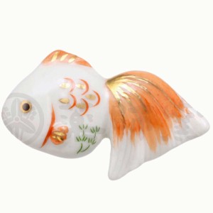 陶器のブローチ アクセサリー/ ピンブローチ Engi　金魚 /縁起物 贈り物 プレゼント