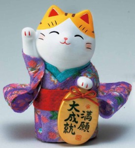 錦彩ちりめん小判招き猫（満願）