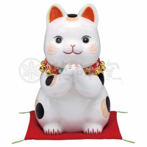 置物 インテリア ネコ 可愛い/ 彩絵ふく福おねがい猫（特大・貯金箱） /開運 招福 開店祝 縁起物 贈り物