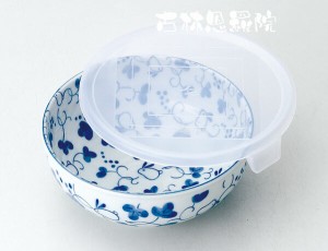 レンジパック 食器 蓋付き フタ付き 大 鉢 ボウル/ ノンラップ大鉢 ぶどう＆うさぎ /保存 鉢 うつわ 漬物 作り置き 常備菜 日本製 和食器