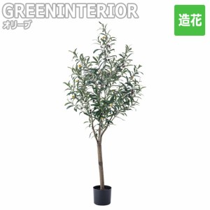 GREEN INTERIOR グリーンインテリア オリーブ　(造花 緑 グリーン 観葉植物 葉っぱ モダンボタニカル 事務所 店舗 SOHO ナチュラル カン