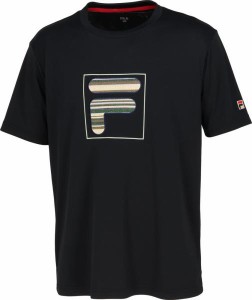 フィラ テニス 33 アップリケTシャツ ブラック Tシャツ(vm5622-08)