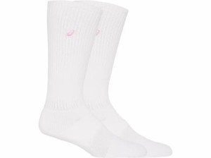 アシックス EQﾊﾞﾚｰﾎﾞｰﾙ Ｊｒ　ＨＩＧＨ　ＳＯＣＫＳ ホワイトＸピーチ エキップメント（キッズ）(3054a015-103)