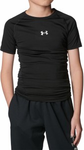 UNDER ARMOUR（アンダーアーマー） UAヒートギアアーマー コンプレッション ショートスリーブ クルーネック シャツ ボーイズ 子ども ベー