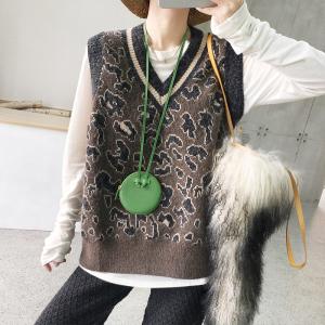 ヒョウ柄 ベスト ニットの通販 Au Pay マーケット