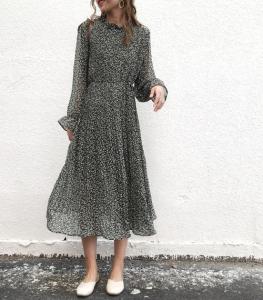 スタンド カラー ミモレ 丈 ワンピの通販 Au Pay マーケット