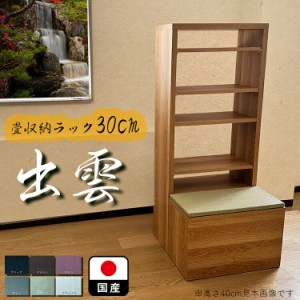 畳収納 日本製 選べる６色 ユニット畳 収納ラック 大川家具 小上がり 畳収納 （60×60 高さ30ｃｍナチュラル 出雲-いずも-）収納付き 高