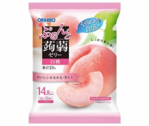 オリヒロ ぷるんと蒟蒻ゼリー 白桃 20gパウチ×6個×24袋入｜ 送料無料