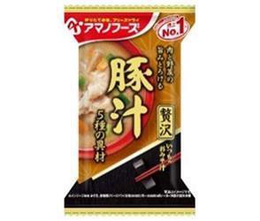 アマノフーズ フリーズドライ いつものおみそ汁贅沢 豚汁 10食×6箱入｜ 送料無料