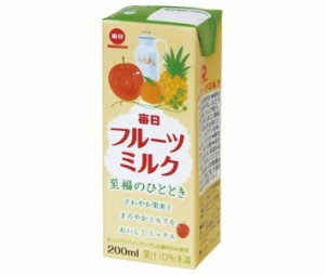 毎日牛乳 毎日フルーツミルク 200ml紙パック×24本入｜ 送料無料