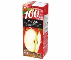 毎日牛乳 毎日 100％アップル 200ml紙パック×24本入｜ 送料無料