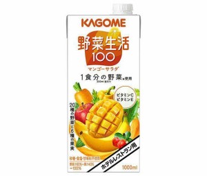 カゴメ 野菜生活100 マンゴーサラダ(ホテルレストラン用) 1L紙パック×6本入×(2ケース)｜ 送料無料