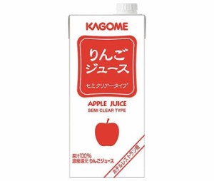 カゴメ りんごジュース（ホテルレストラン用） 1L紙パック×6本入×(2ケース)｜ 送料無料